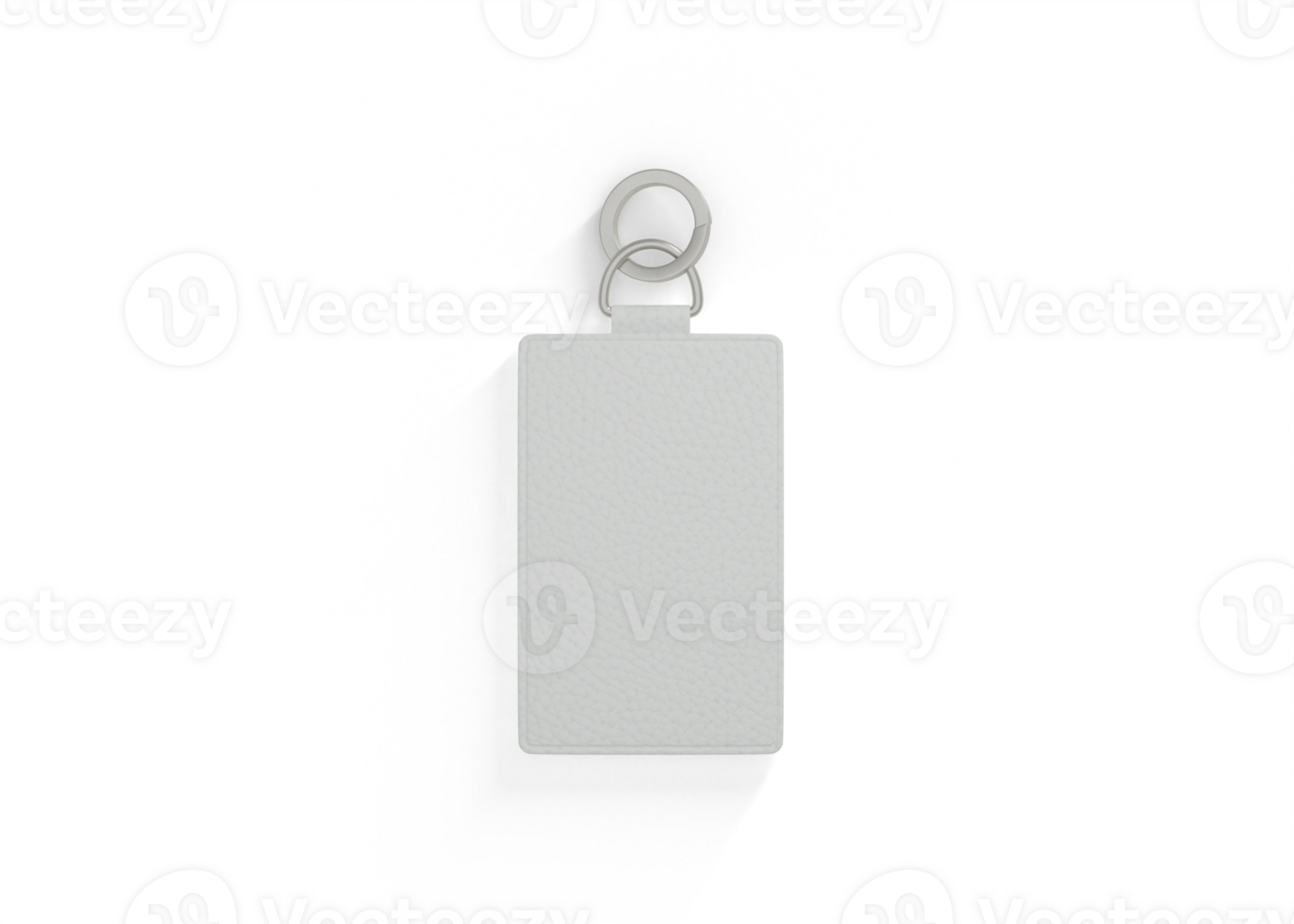 Leather Keychain with Metal Ring for Branding Identity png