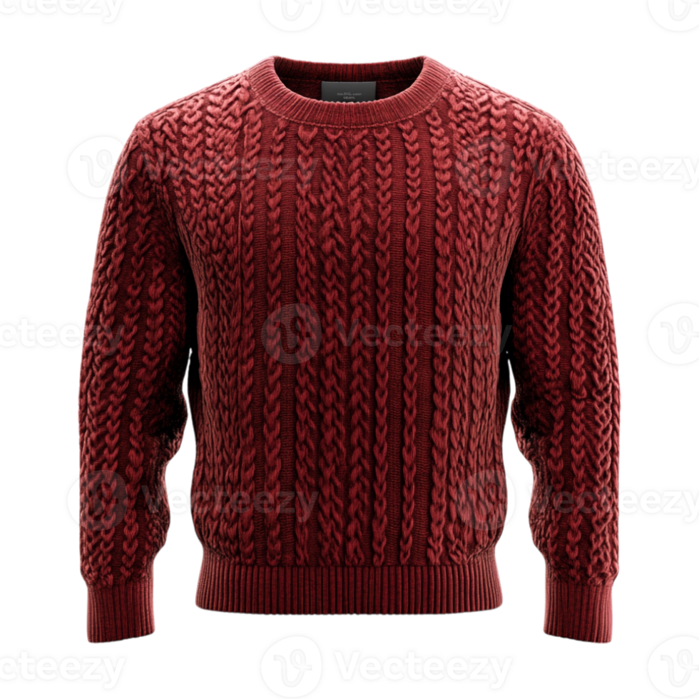 a red sweater on a transparent background png