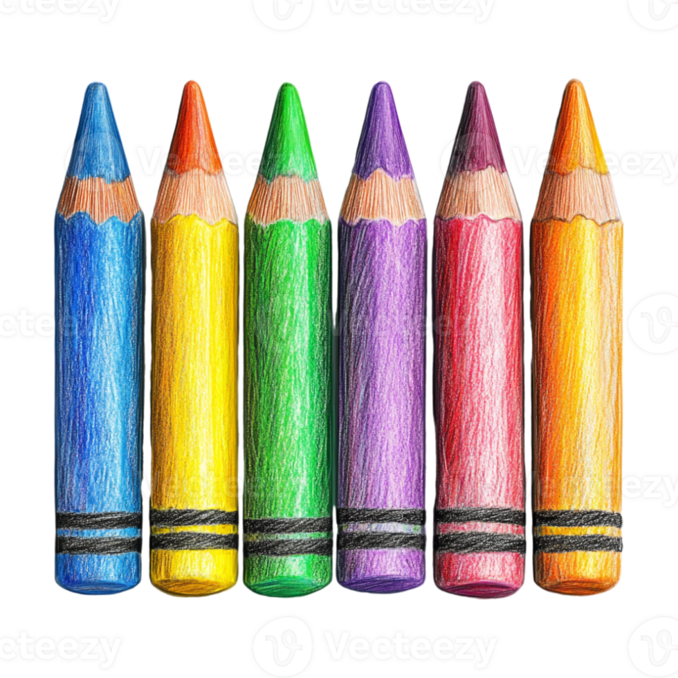 color pencils on transparent background png