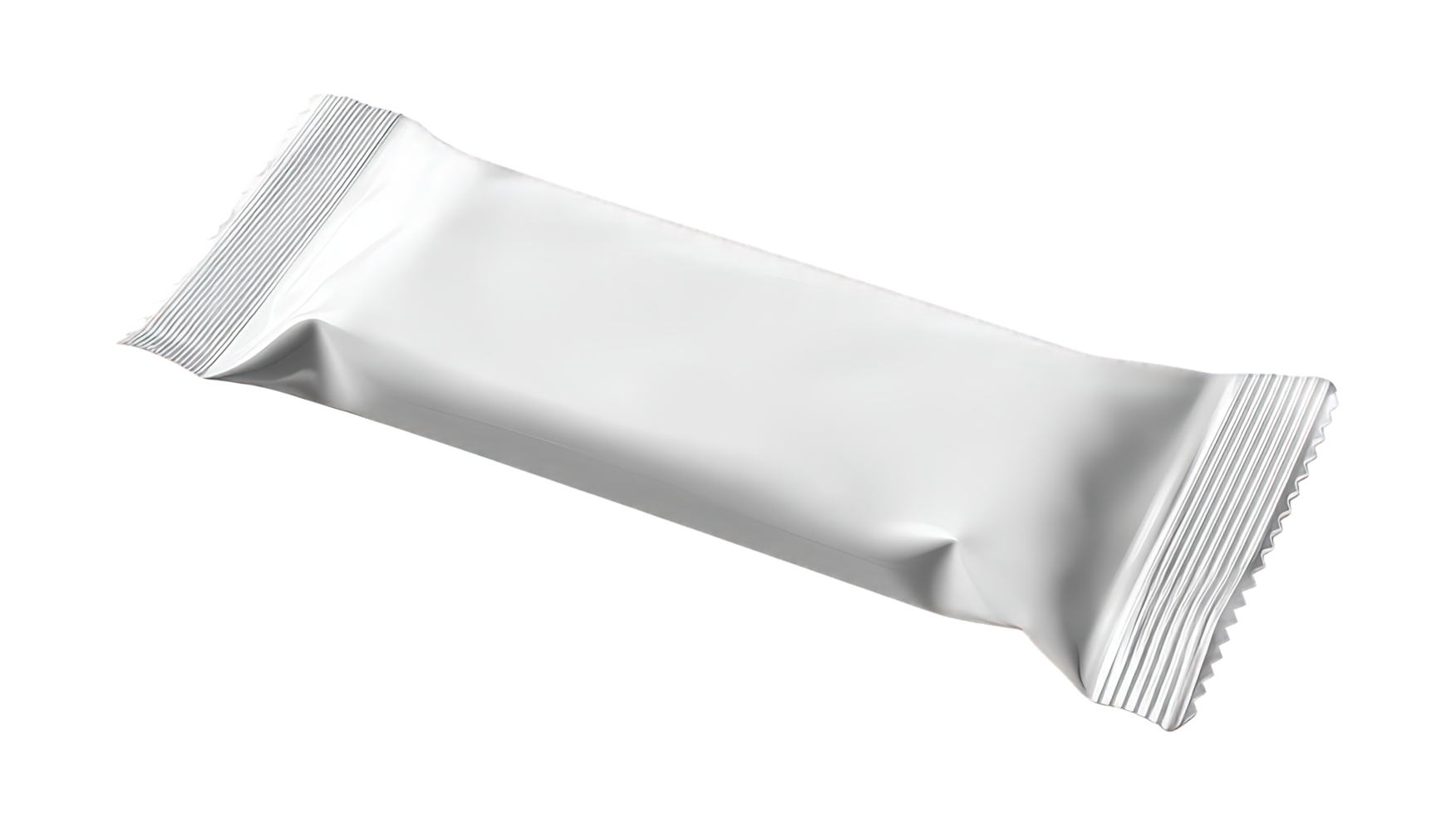 Blank White Snack Bar Packaging Mockup Isolated on Transparent Background png