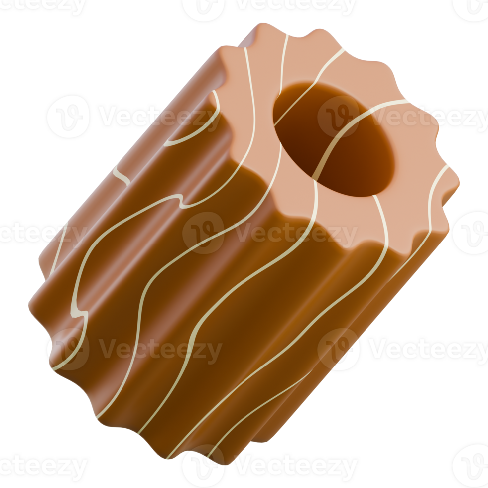 3D Render Chocolate Biscuit Bar png
