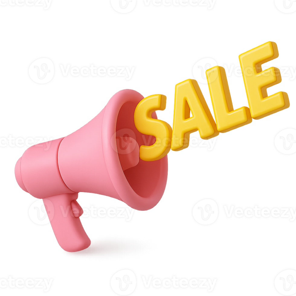 Sale icon with megaphone png