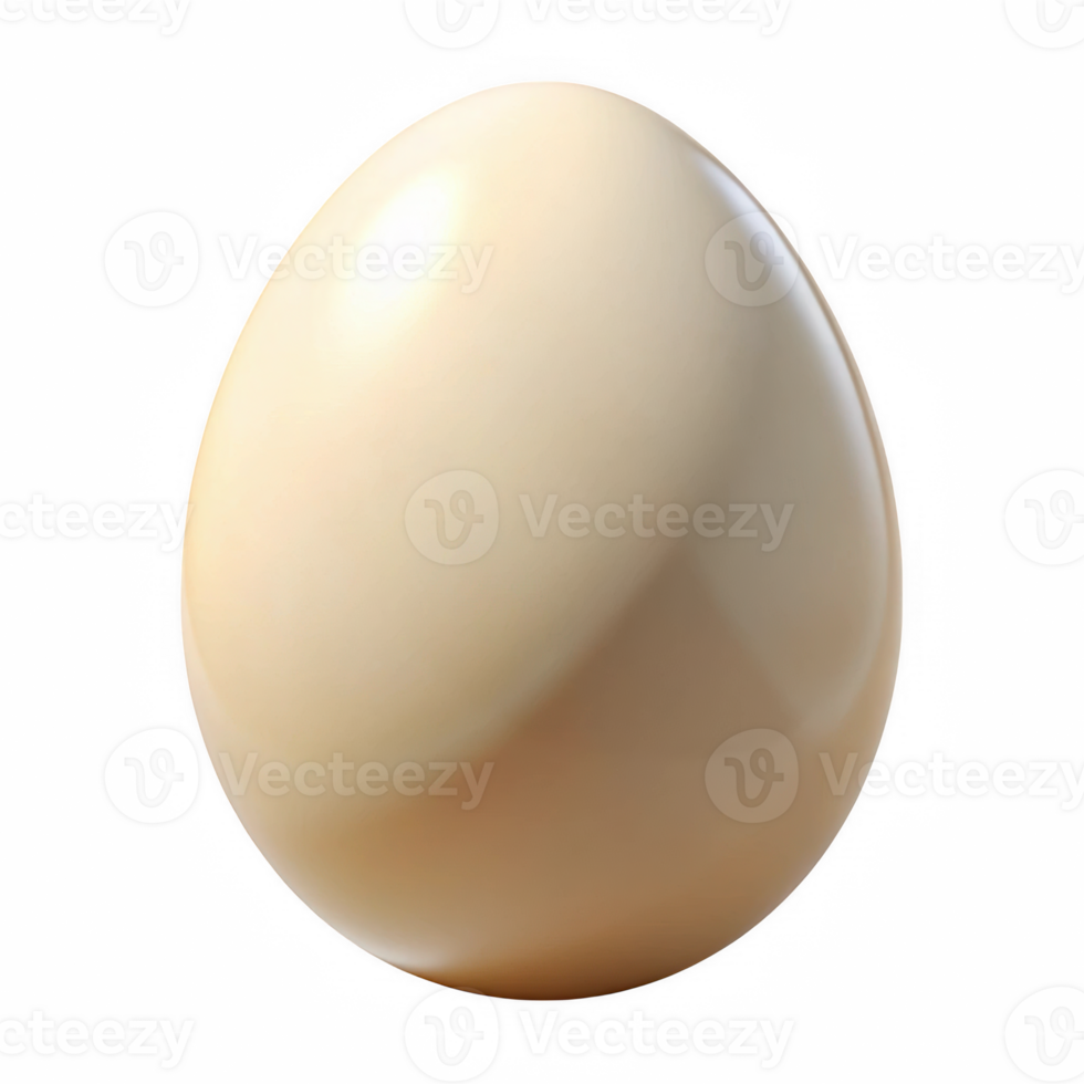 Creamy beige egg image isolated on transparent background png