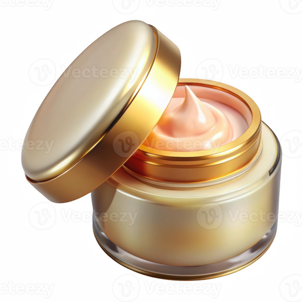 Luxury face cream jar isolated on transparent background png