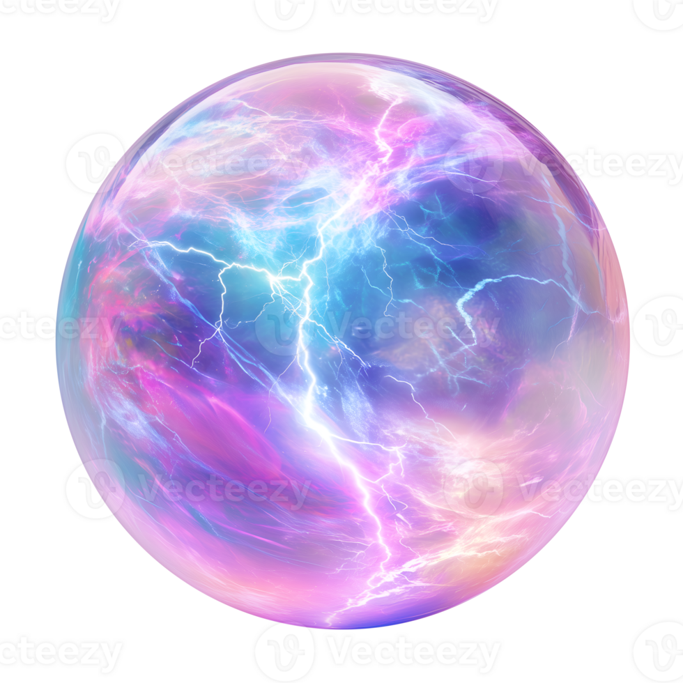 Witch glowing crystal on transparent background. png