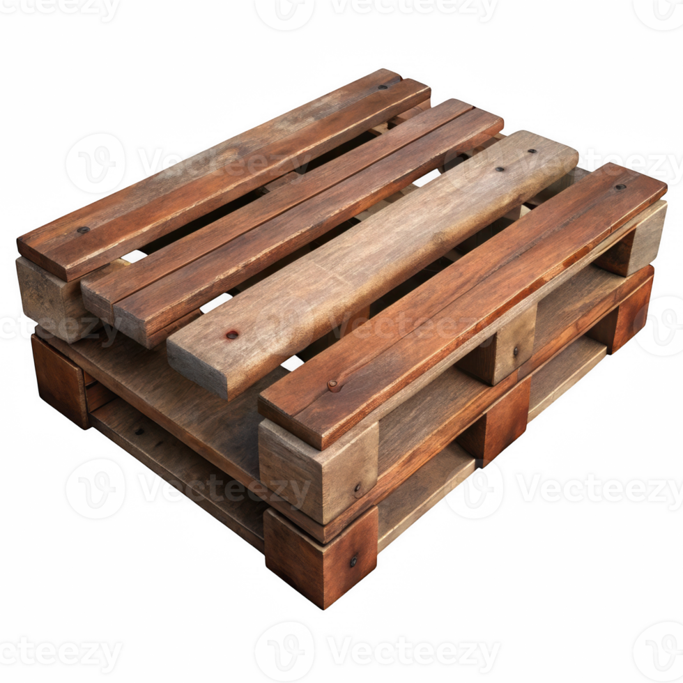 Wooden pallet isolated on transparent background png
