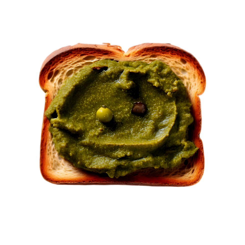 Green Pea Paste on Toasted Bread png