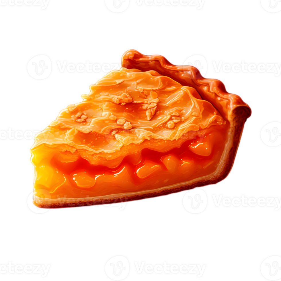 A Slice of Golden Apple Pie with Toasted Almonds png