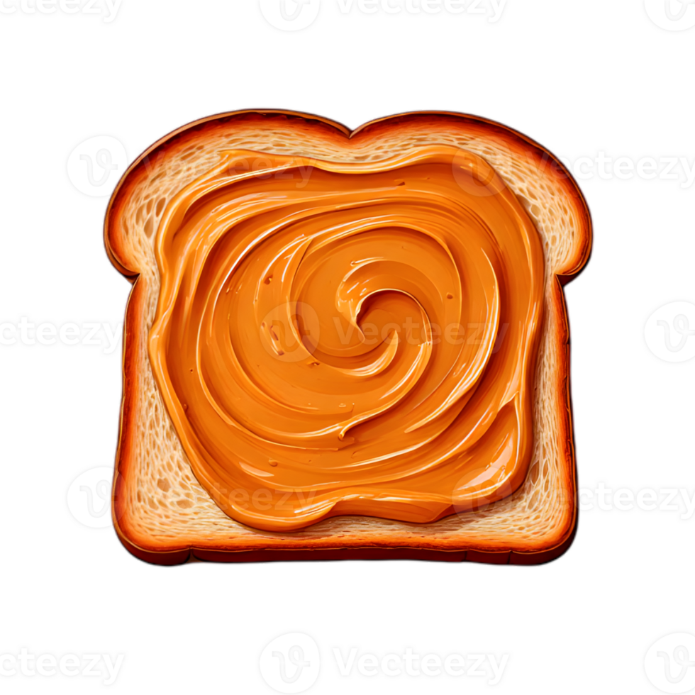 Swirled Peanut Butter on Toasted Bread png