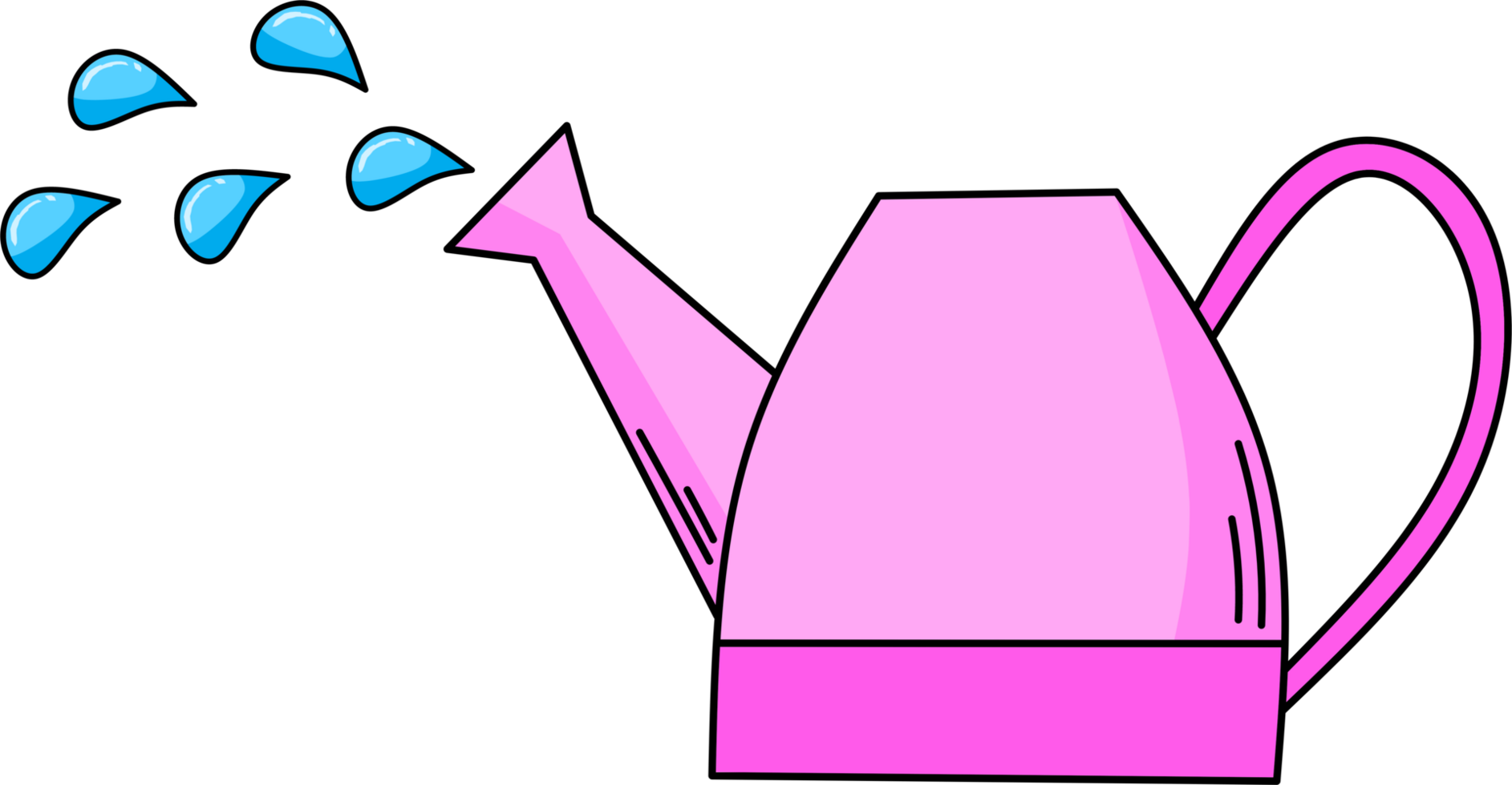 Plastic plant waterer illustration png