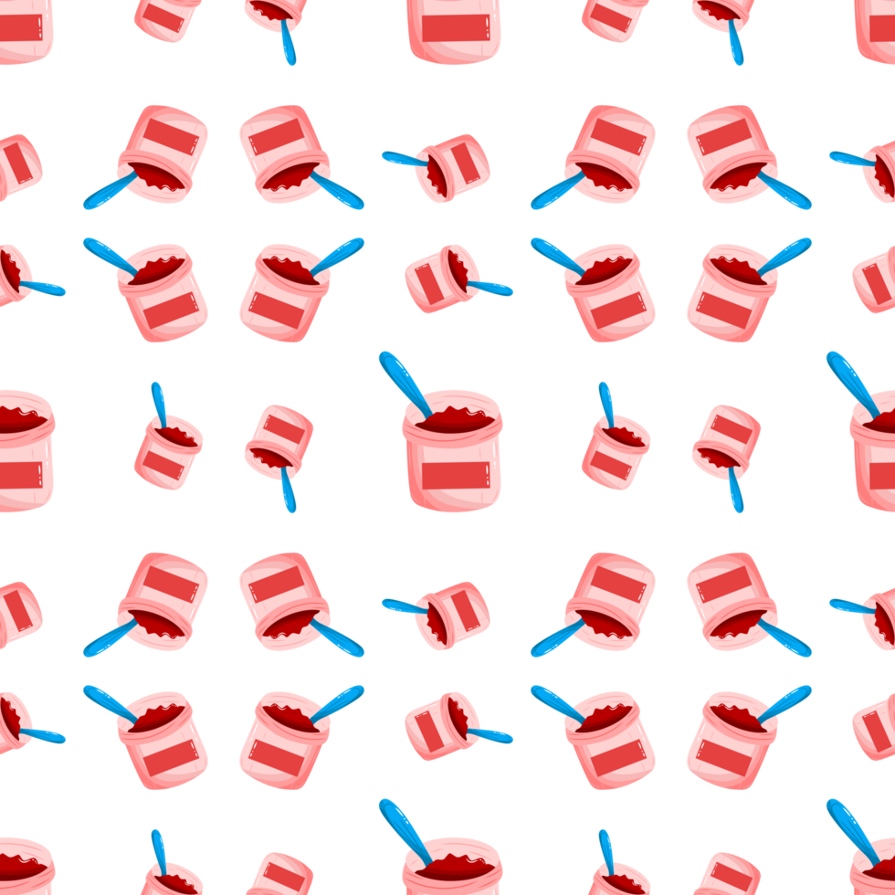 Strawberry jam pattern png
