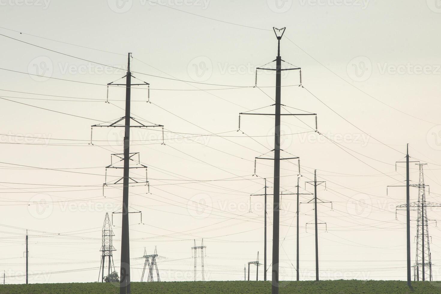 Power Transmission Against a Tranquil Sky photo