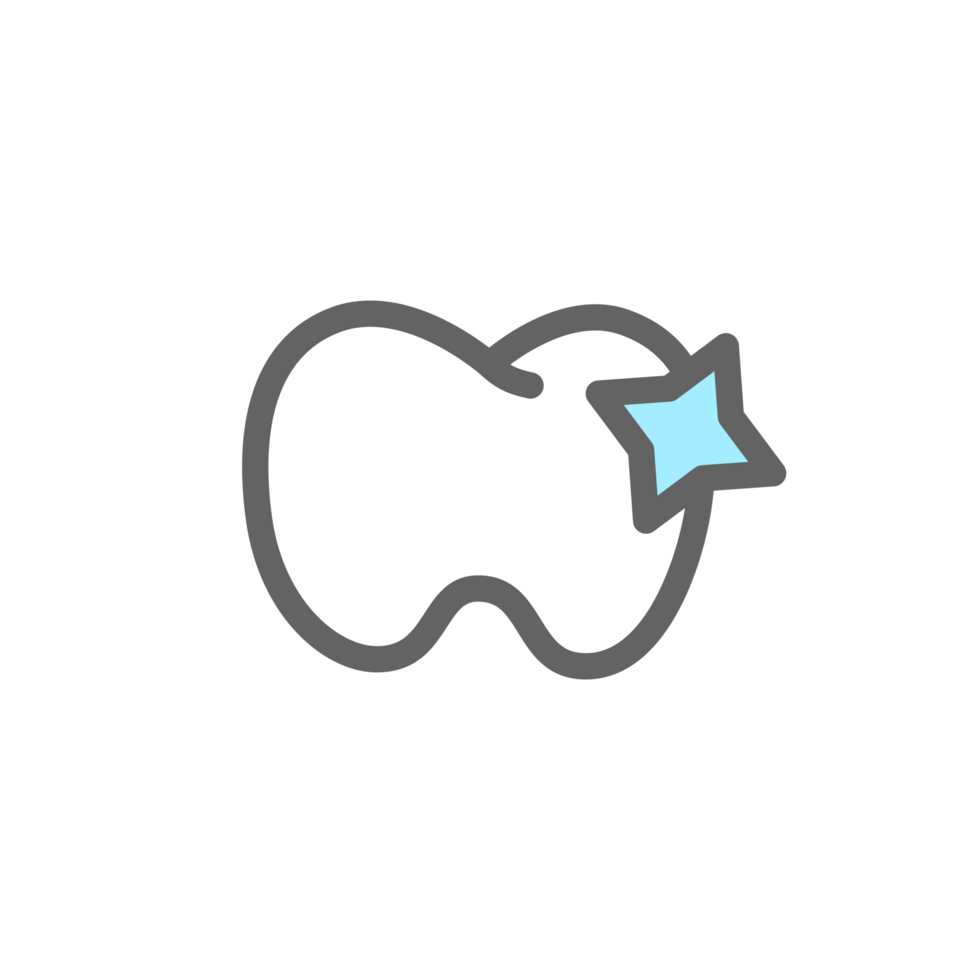 Blue White Tooth Icon png