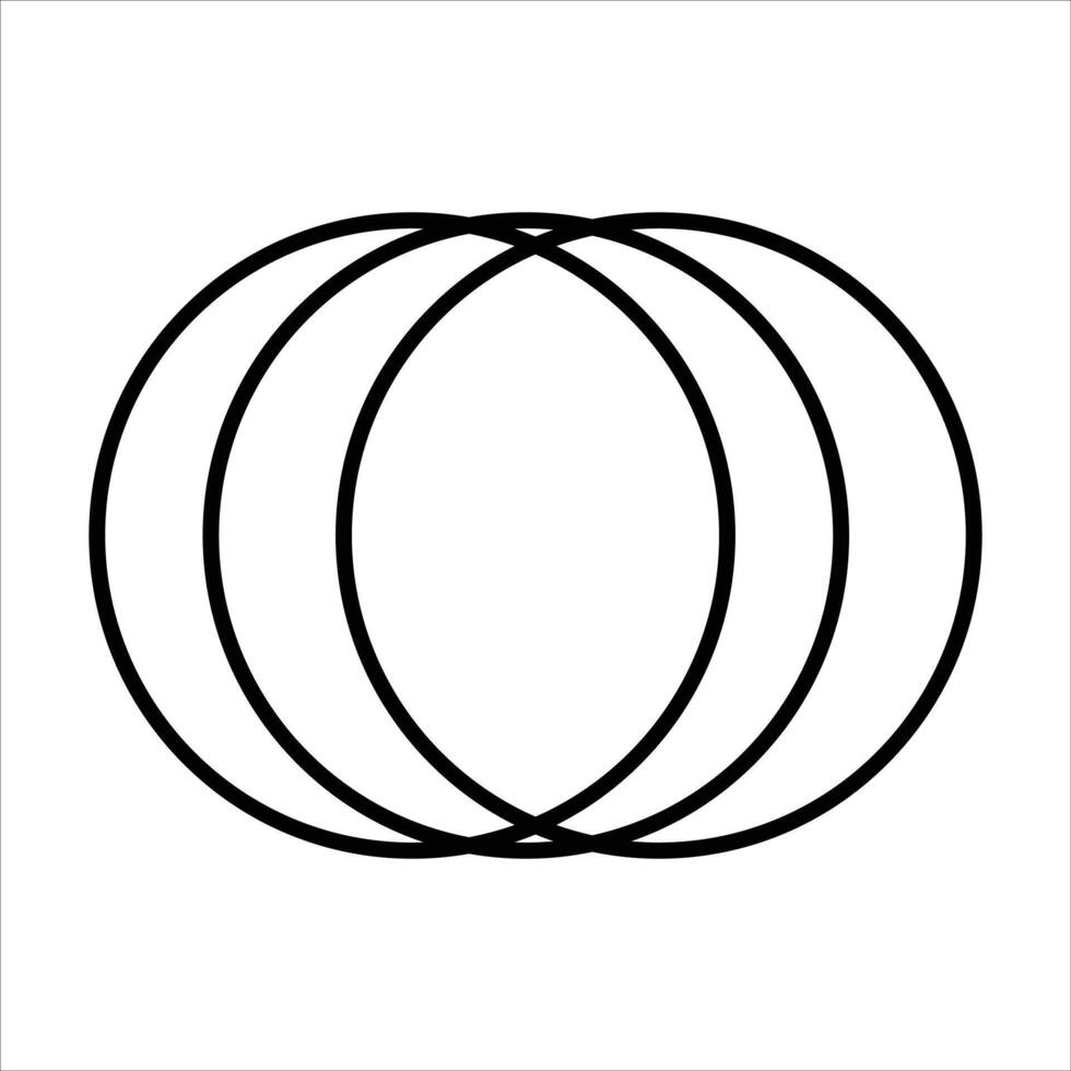 Abstract Intersecting Circles Design For A Modern Illustration Project vector