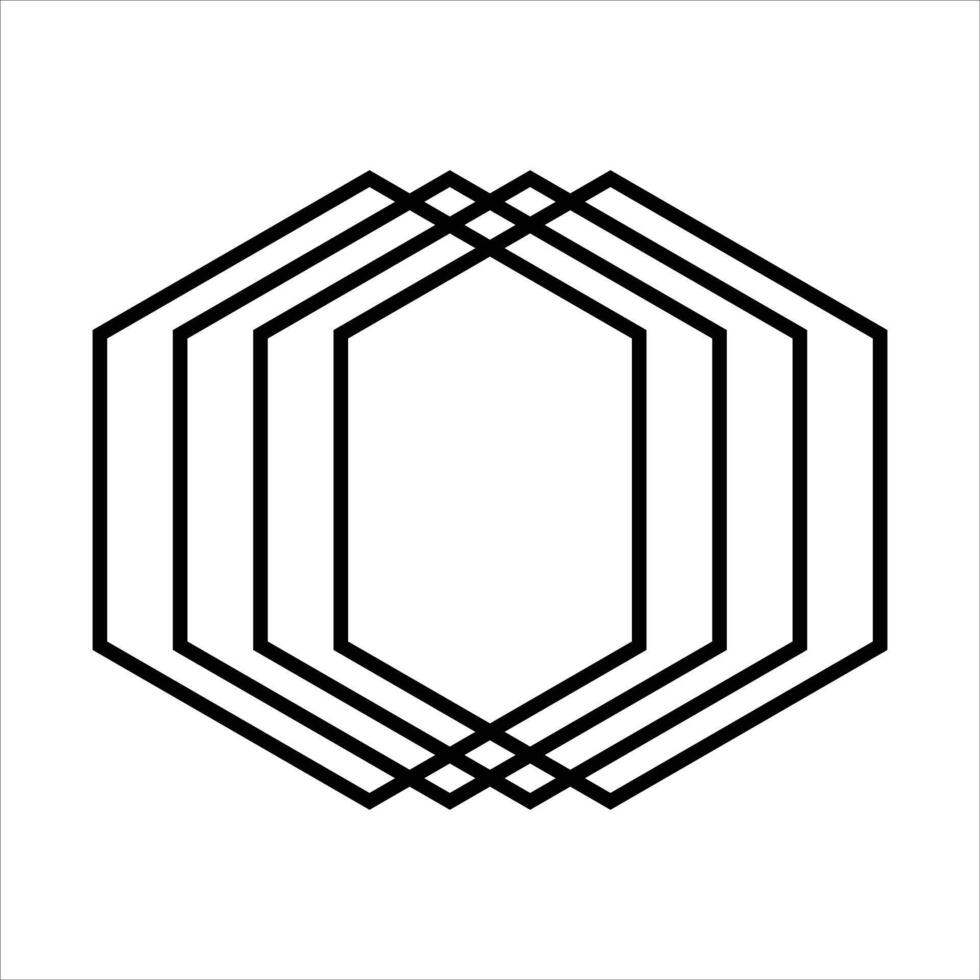 Abstract Geometric Hexagons Illustration Design For Template And Art Print vector