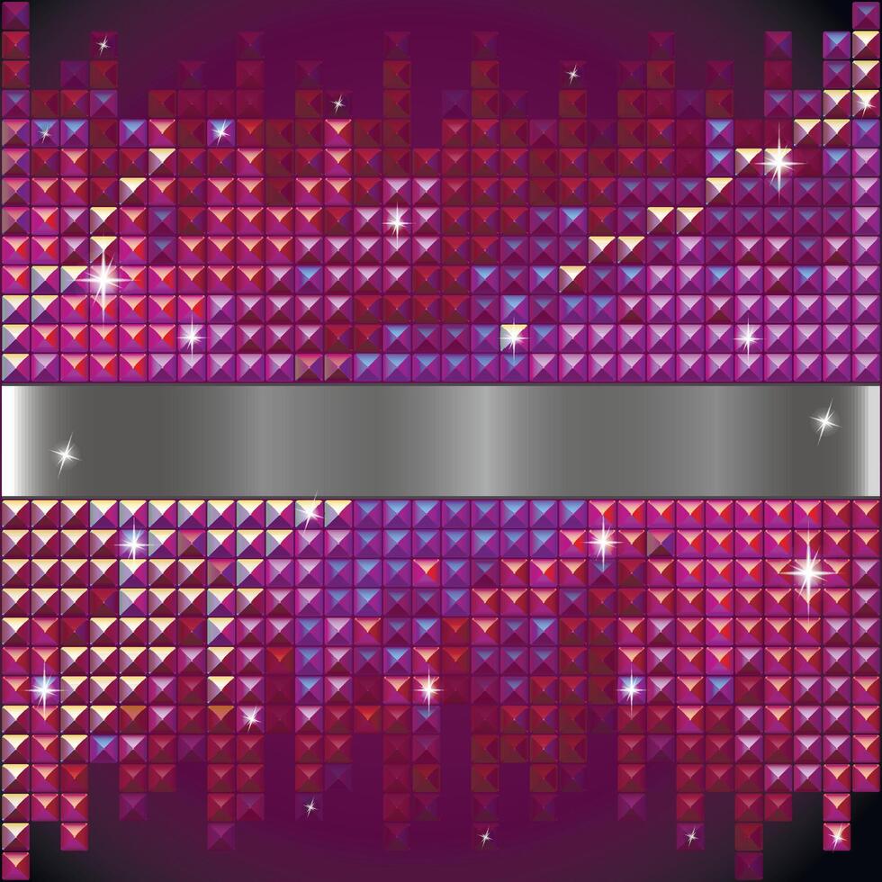 rhinestone red mosaic background vector
