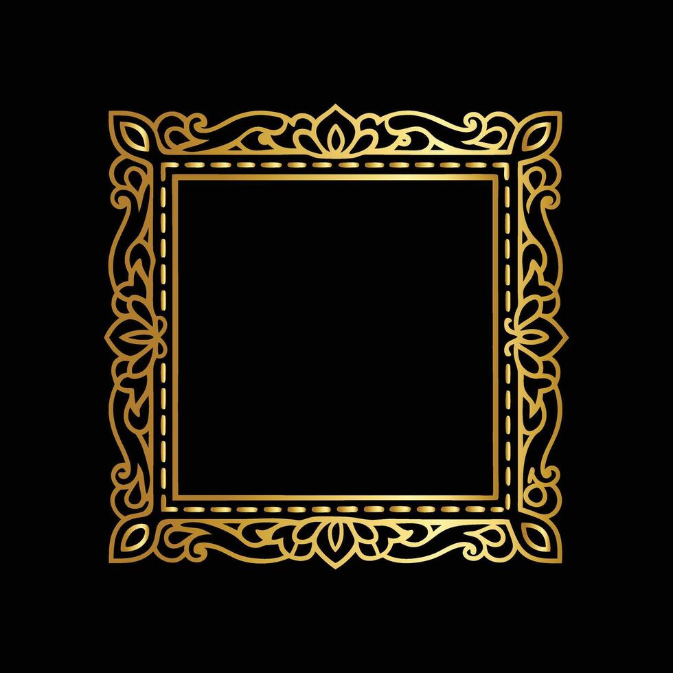 Circular Floral Frame Border vector