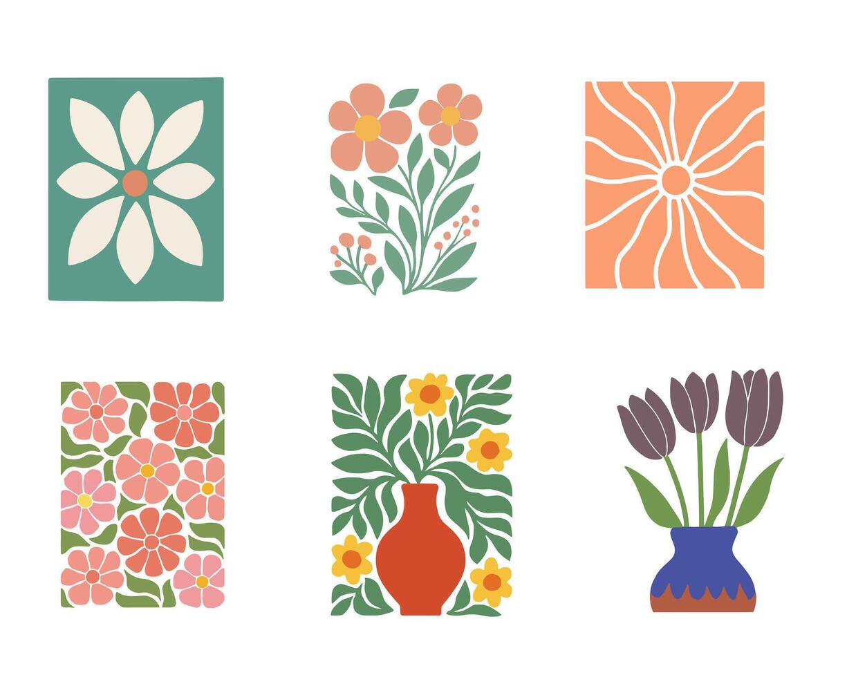 Boho Flower Pattern vector
