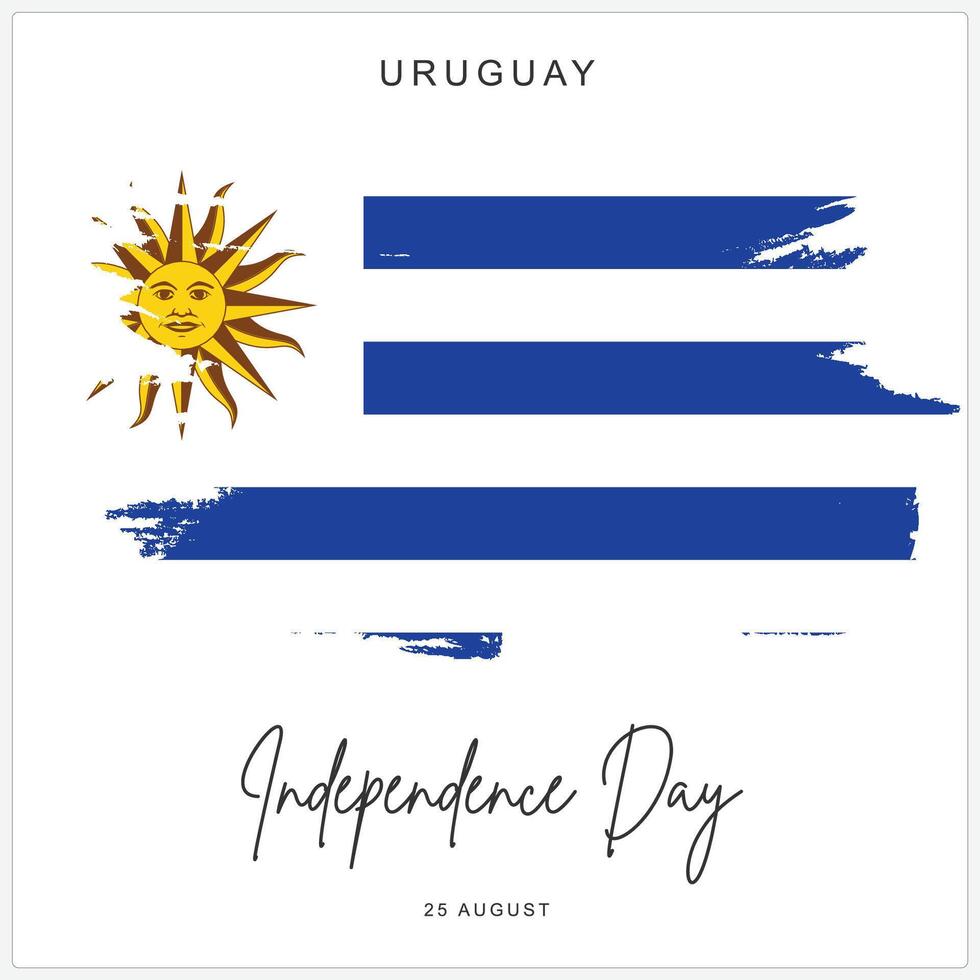 25 August Uruguay independence day social media post banner poster template vector