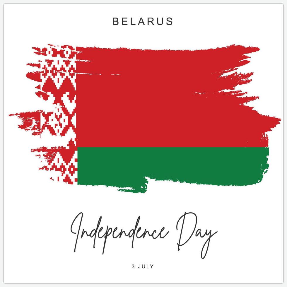 3 July Belarus independence day social media post banner poster template vector