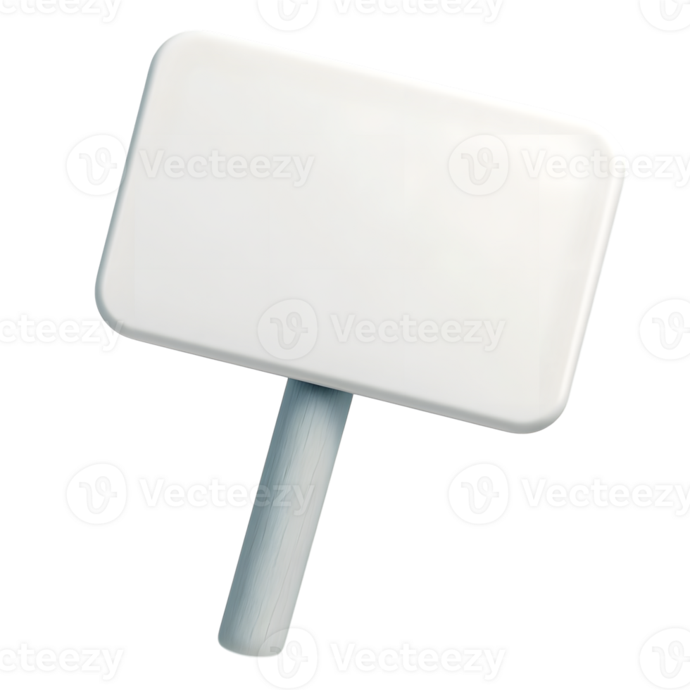 Isolated blank white roadside signboard ready for messages and advertisement png