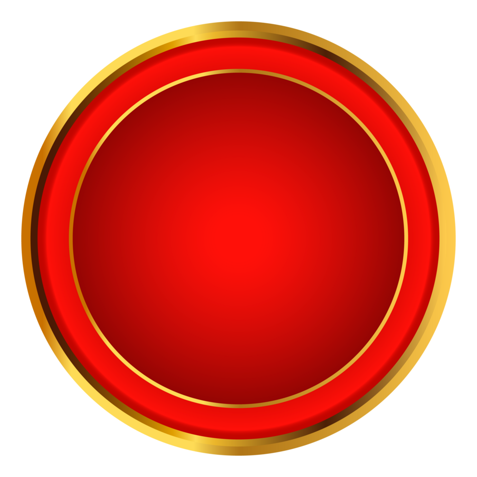 Red circle frame text box with gold award ribbon icon anniversary badge png