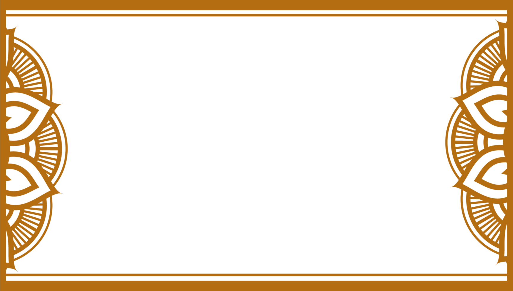 Luxury corner golden rectangle certificate border pattern line in photo frame islamic wedding invitation in background png