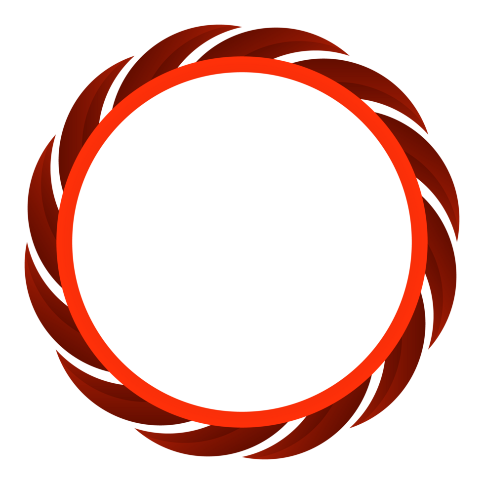 Red circle frame border and intricate mandala indian art png