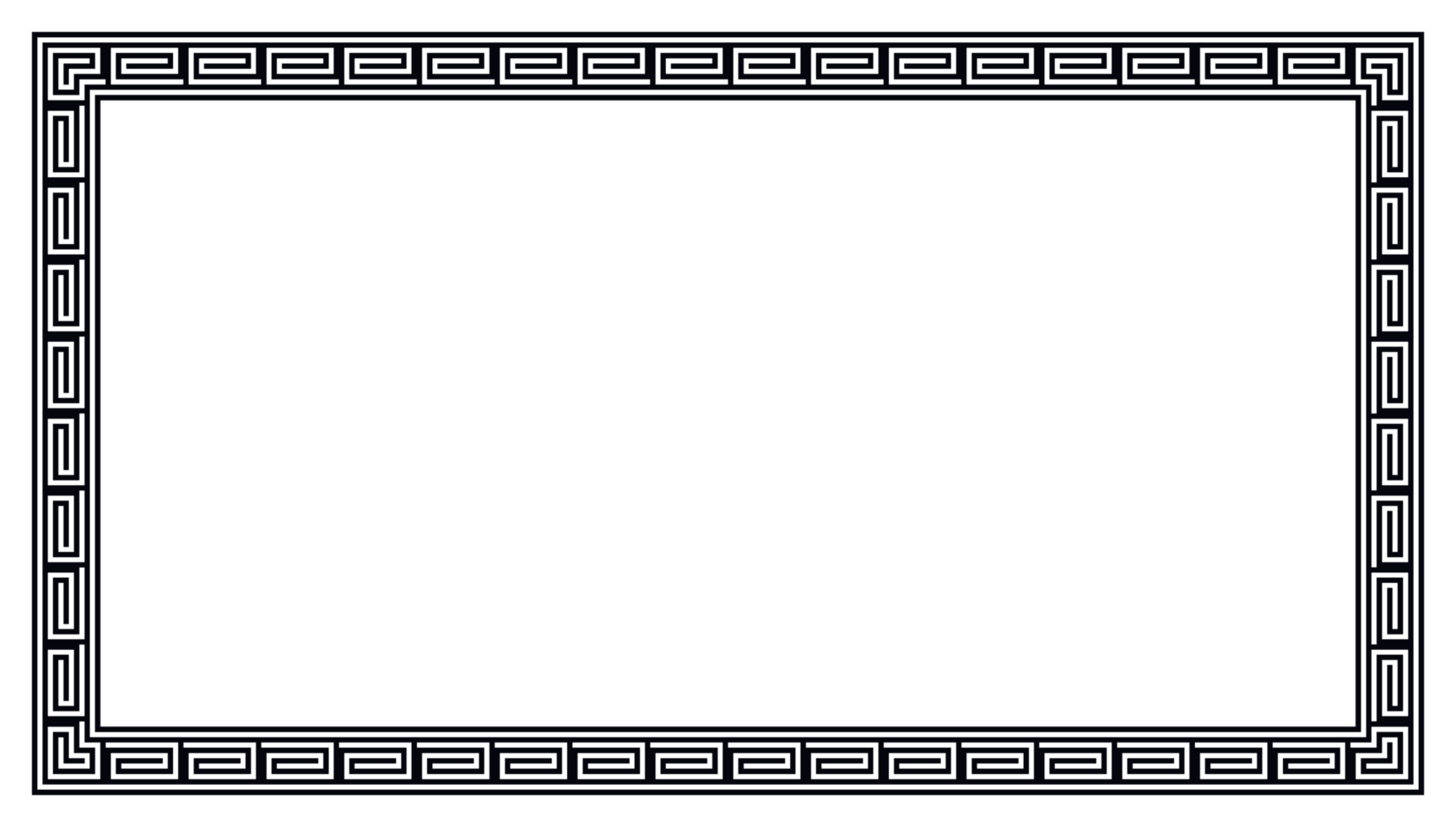 Black chinese border pattern png