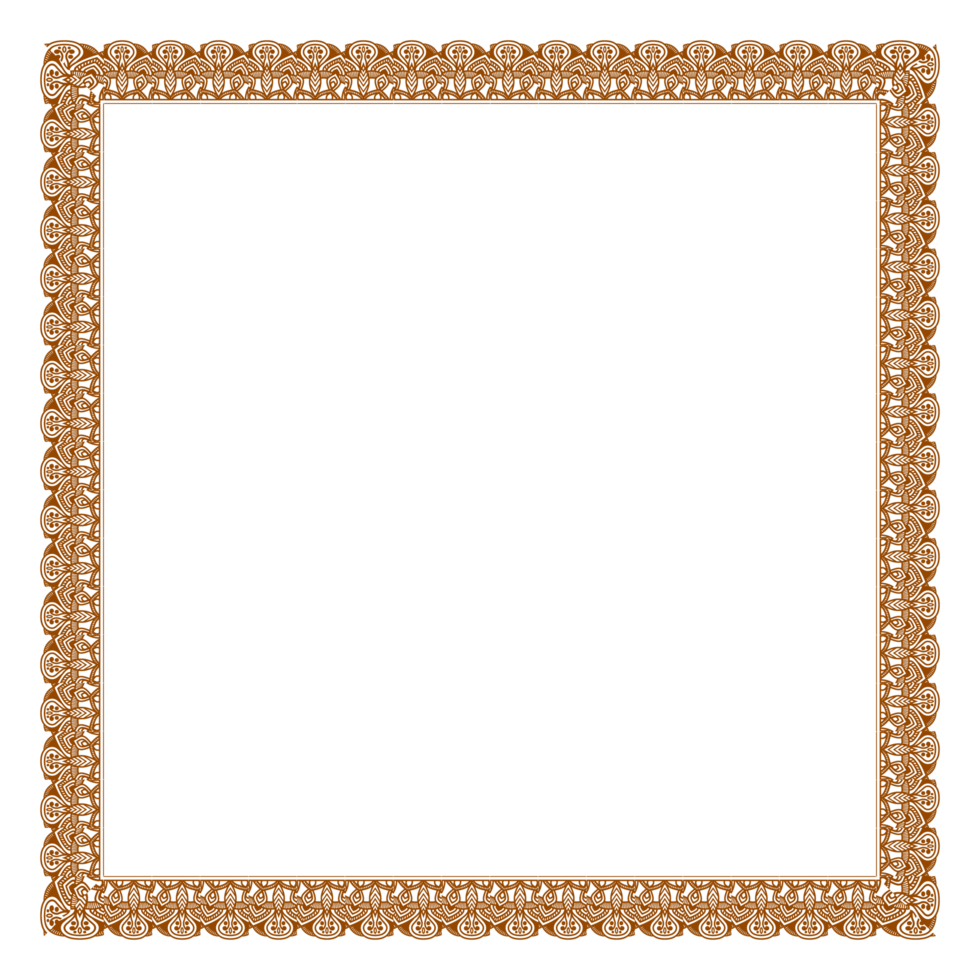 Rectangle golden certificate border pattern line photo frame islamic wedding invitation background design png