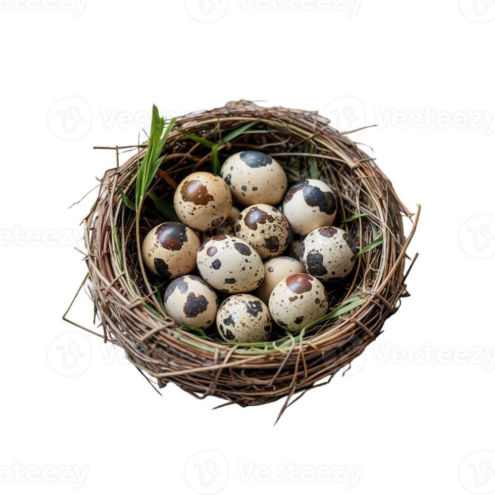 Birds Nest with Ten Speckled Eggs png