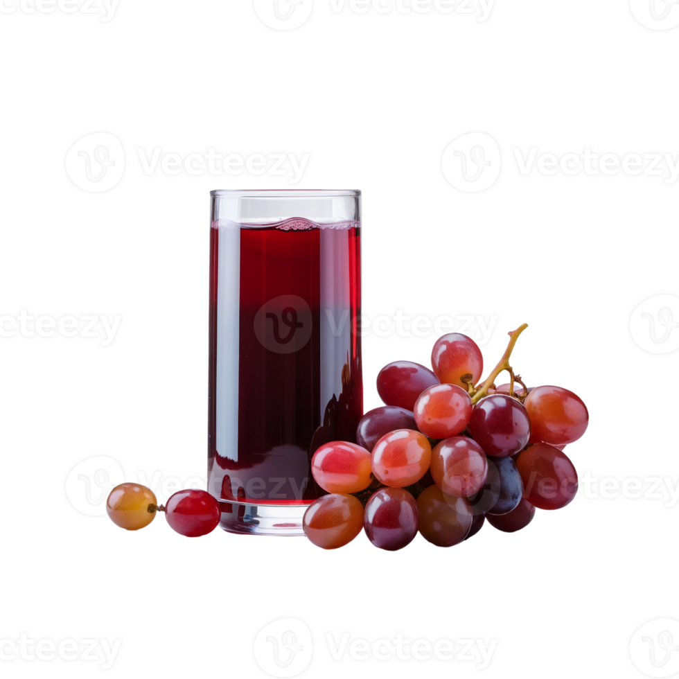 A photo of a Elegant Still Life of Grape Juice and Fresh Grapes png
