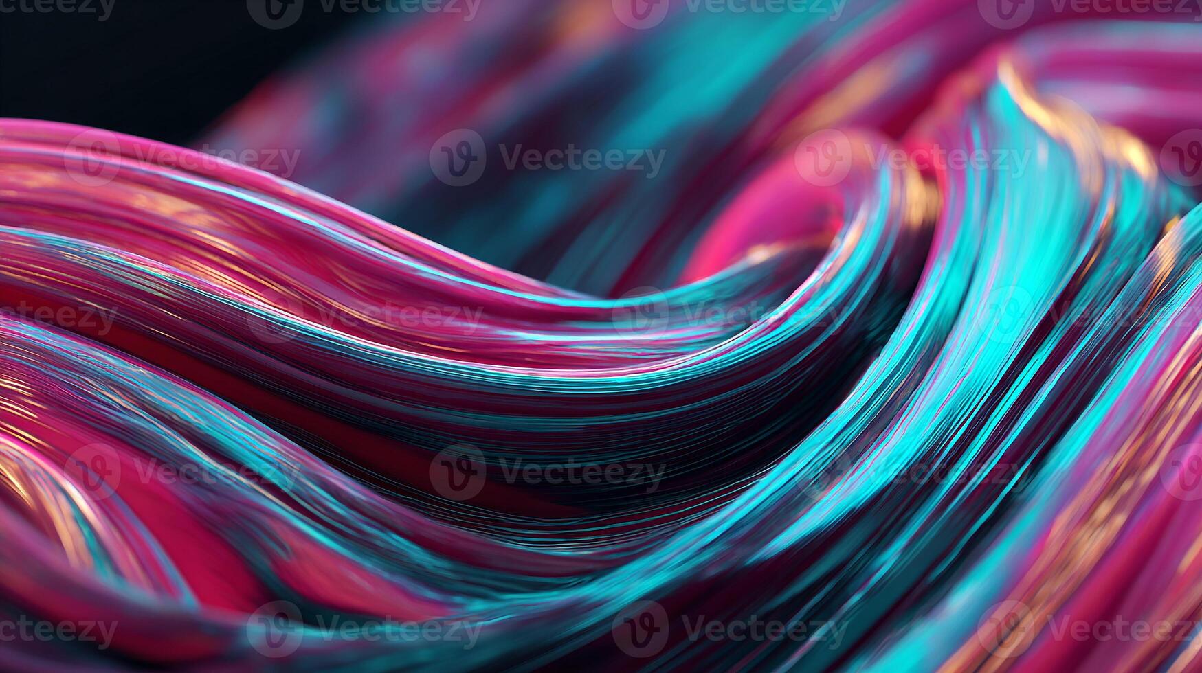 Luxurious abstract design with flowing lines and vibrant depth photo