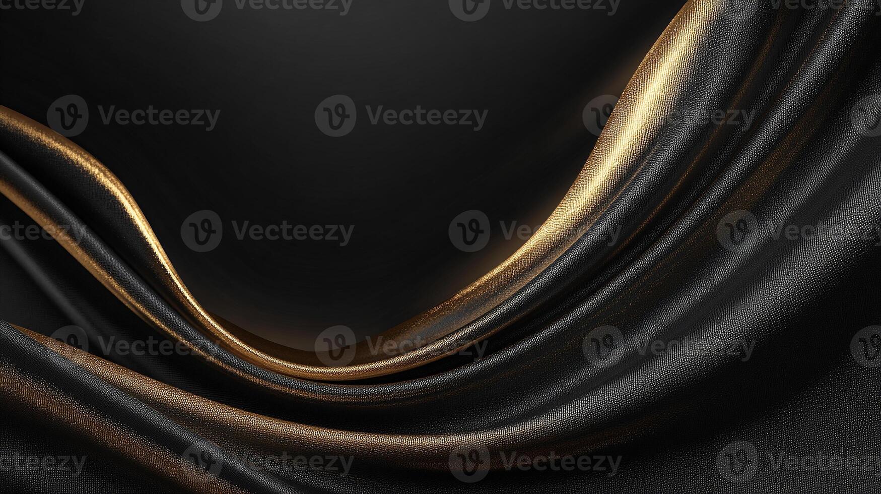 Glowing fluid lines forming a luxurious abstract wave design photo
