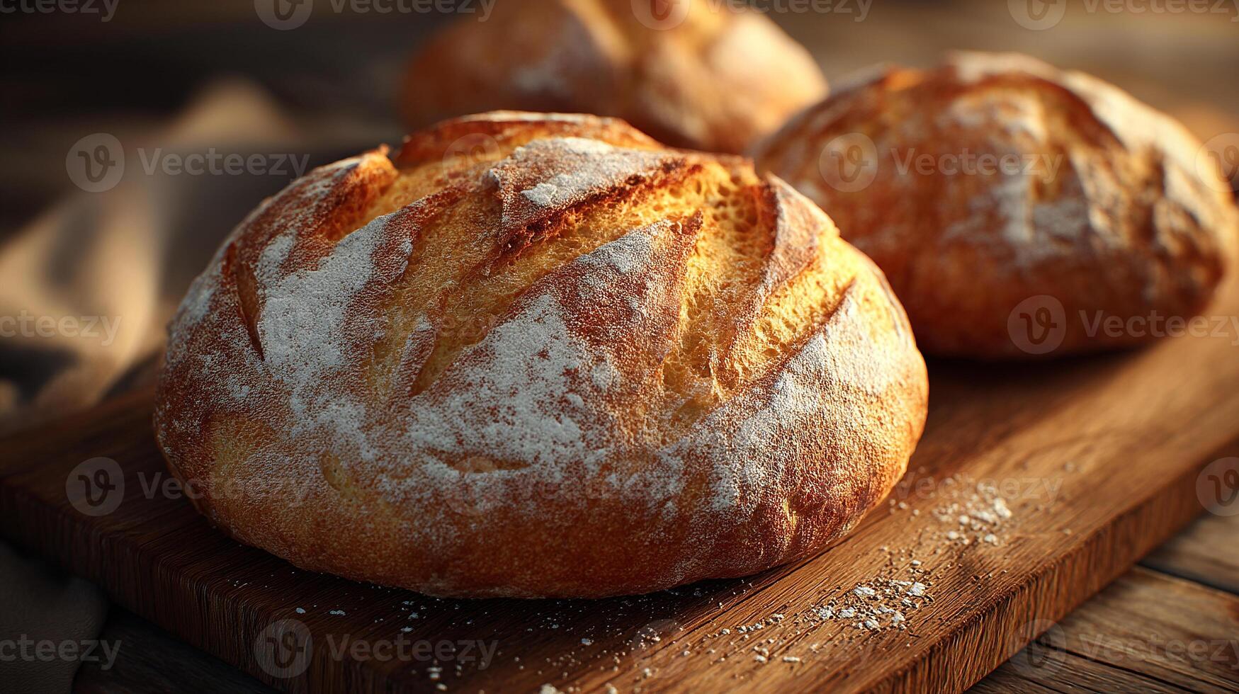 Delicious artisan bread with well defined crust and crumb wallpaper photo