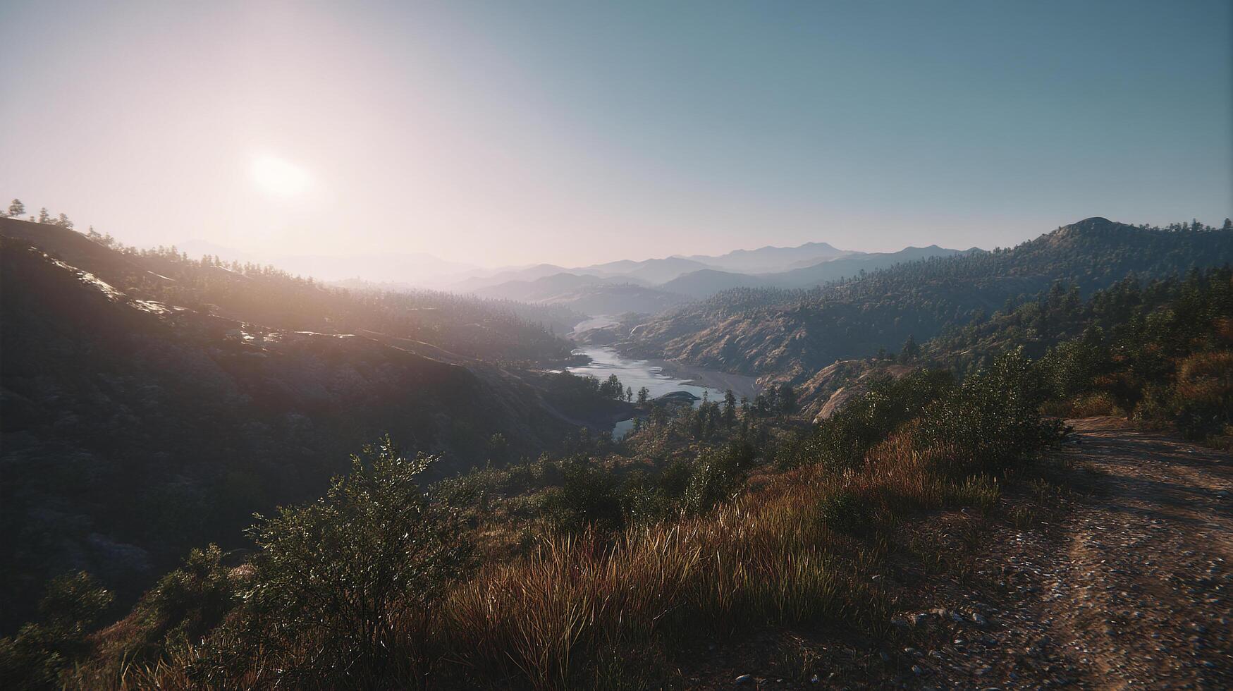 Picture of beautiful scenery in full realistic detail and natural beauty photo