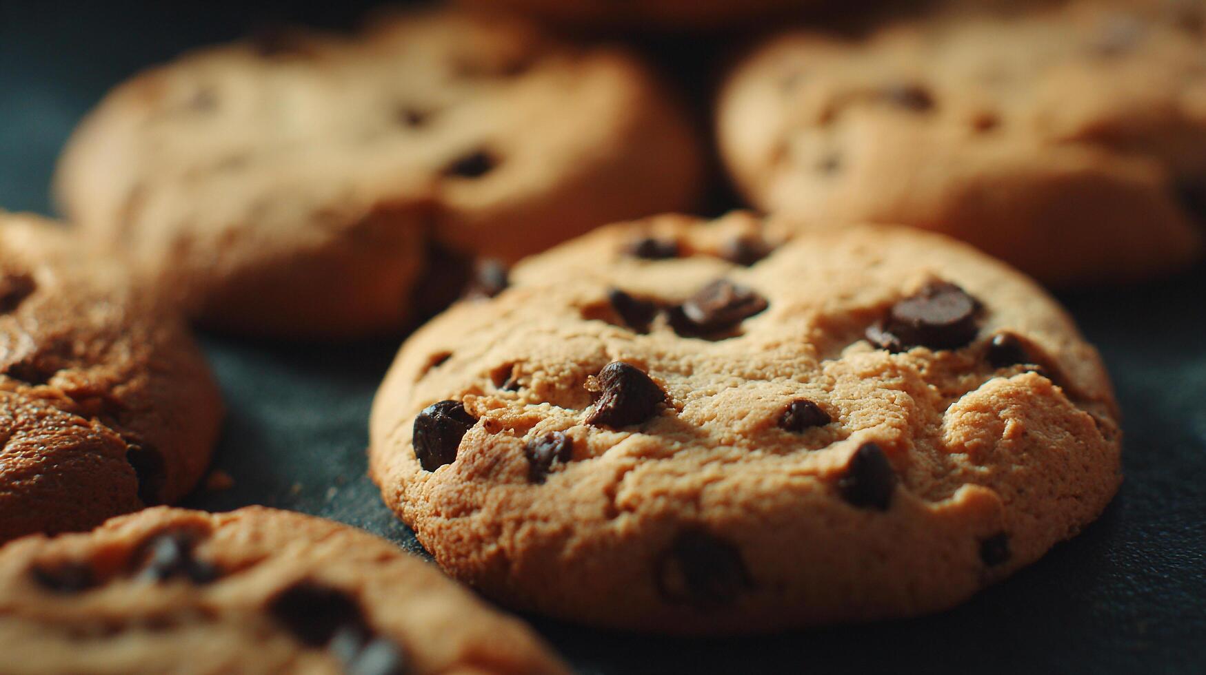 Sharp image of warm chocolate cookie photo