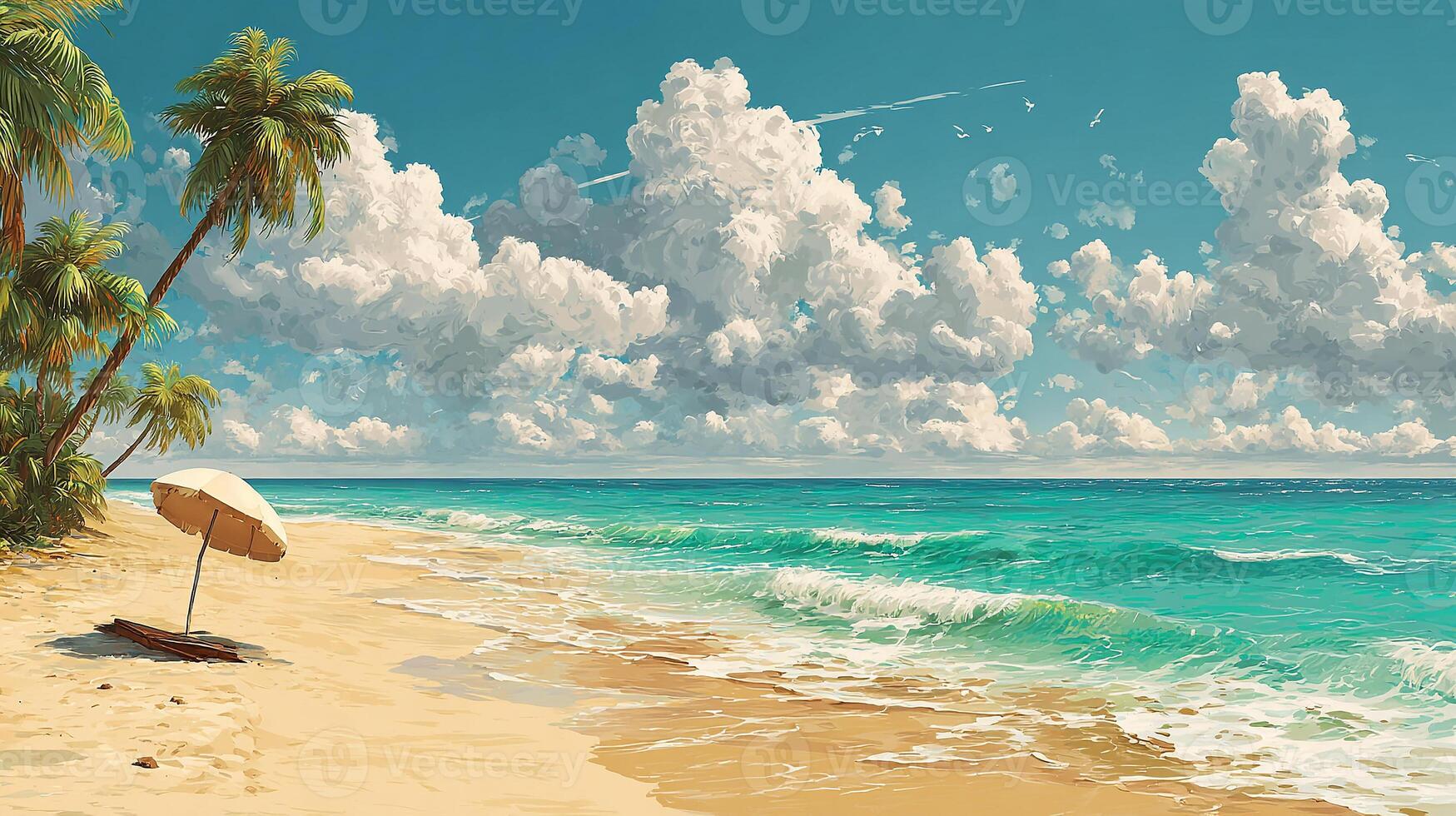 Sand meets sea in tropical harmony photo