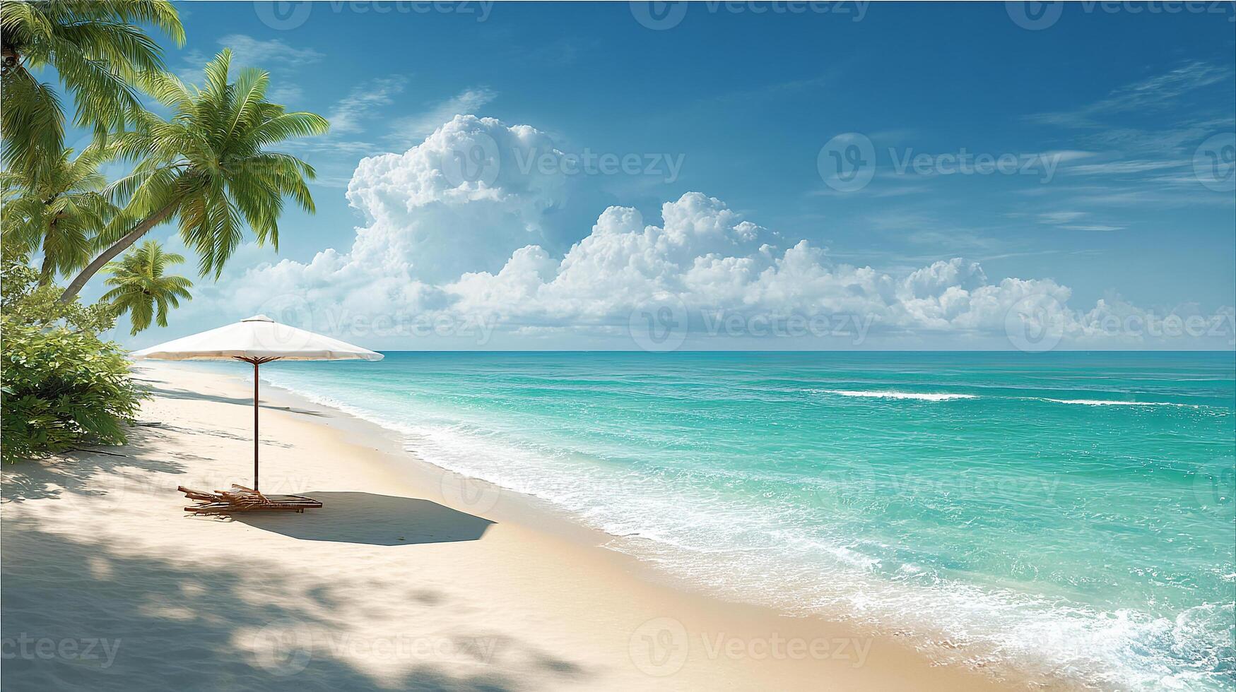 Golden sands and rich ocean colors photo