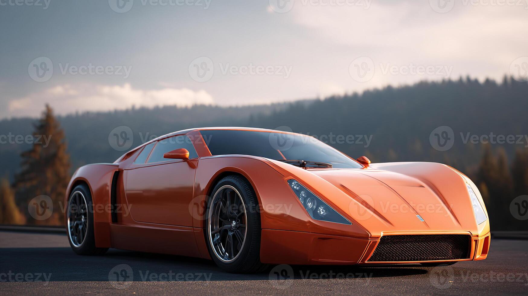 Soft lighting in modern car photo