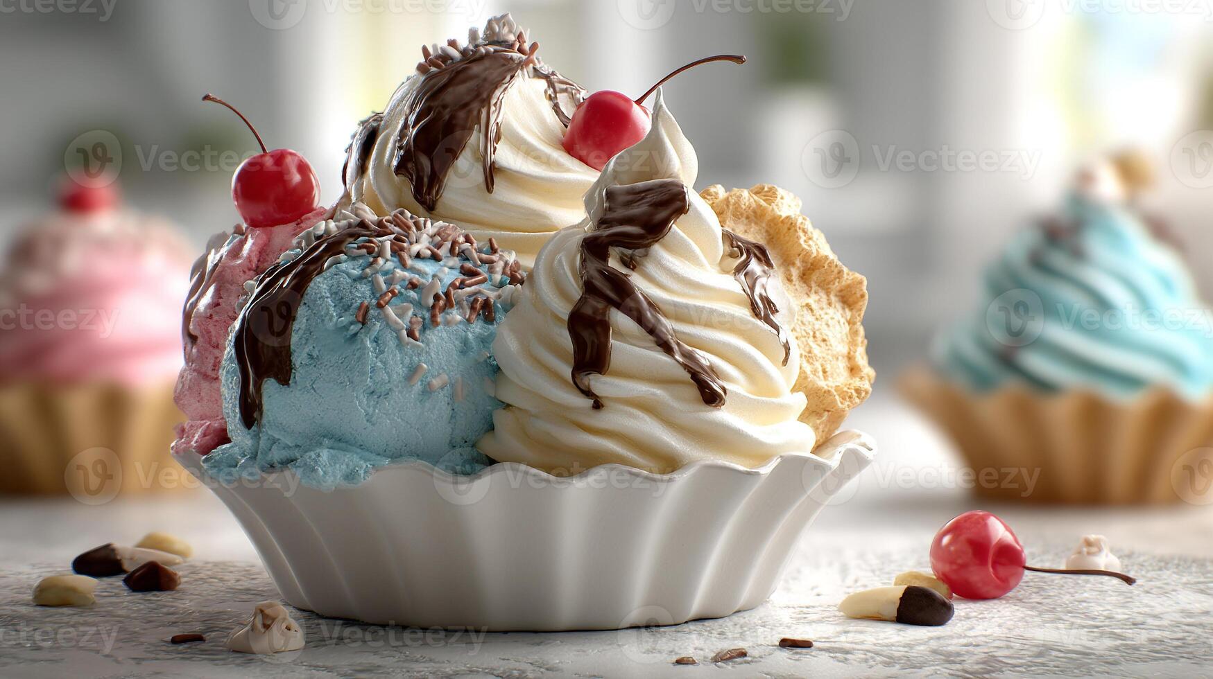 Creamy dessert captured in photo detail photography