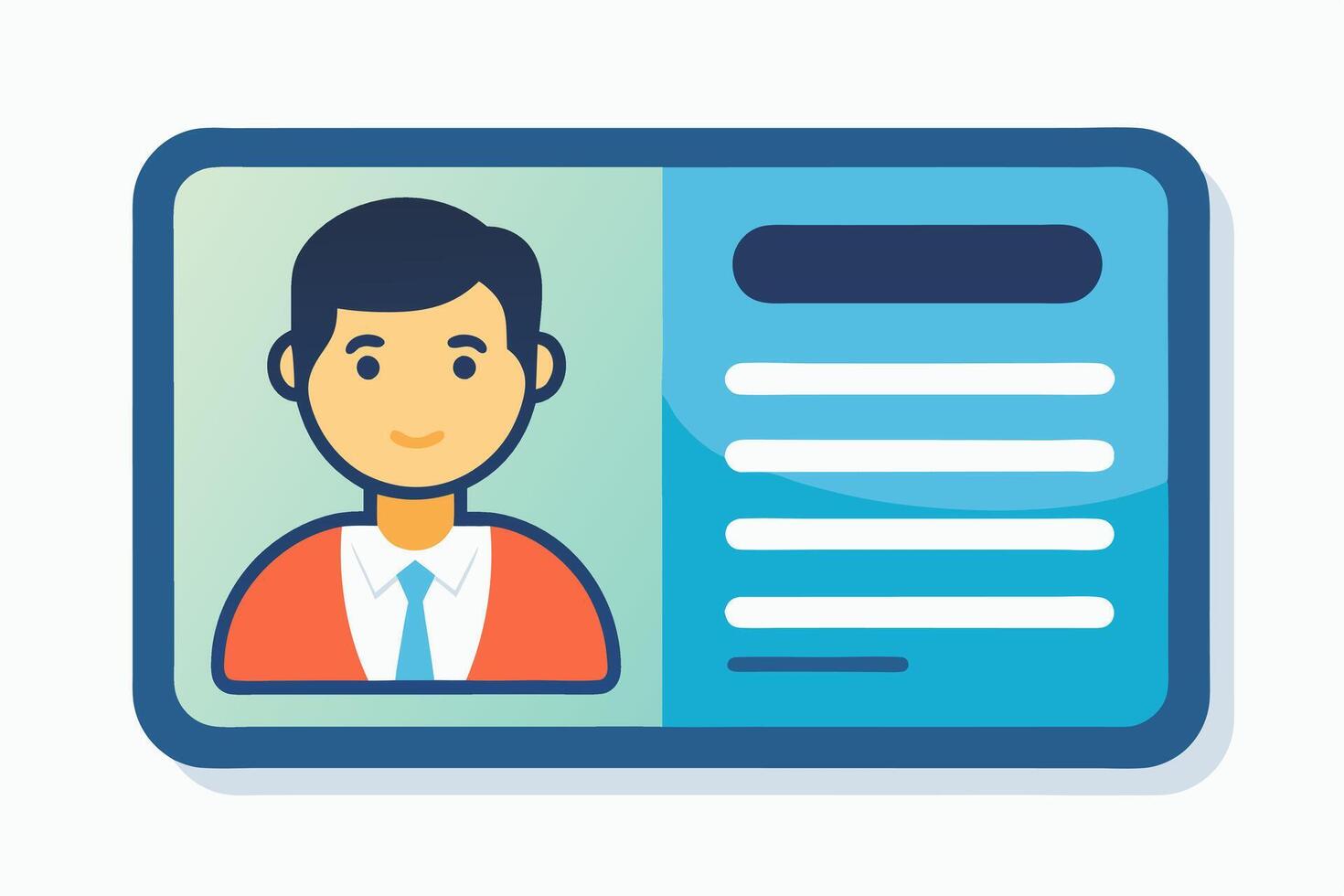 Personal info data icon. Identification Card Icon. Personal info data icon. User or profile card details symbol, identity document with person photo and text. Car driver, driving license, id card vector