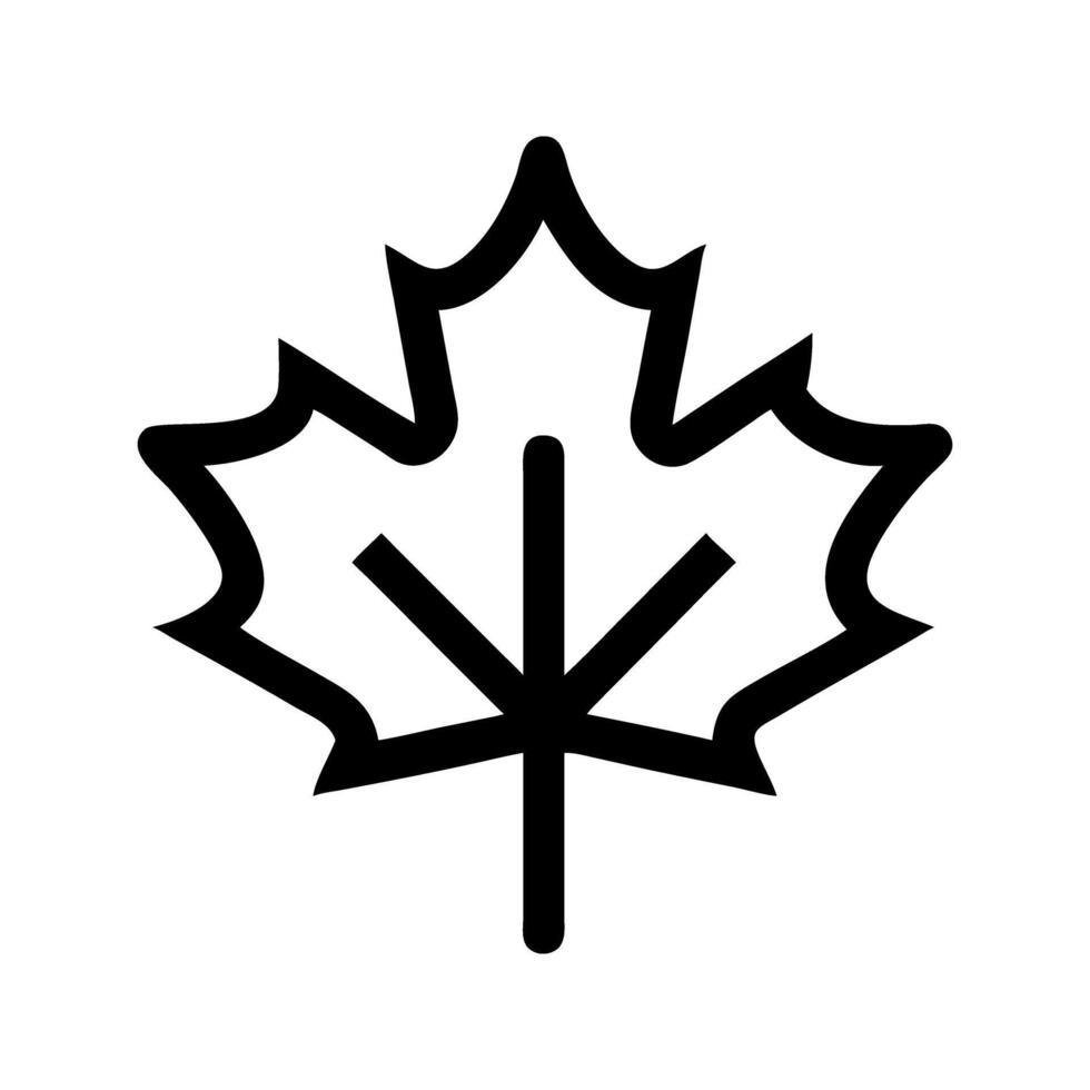 Maple leaf autumn symbol icon. Leaf representing vibrant fall season beauty. vector