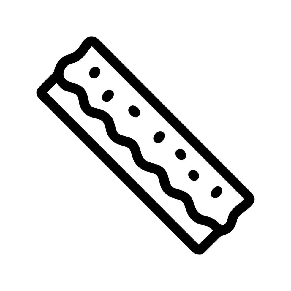Granola bar healthy snack icon. Bar with grains offering nutritious energy boost. vector