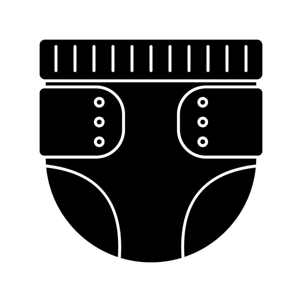 Changing baby diaper glyph icon vector