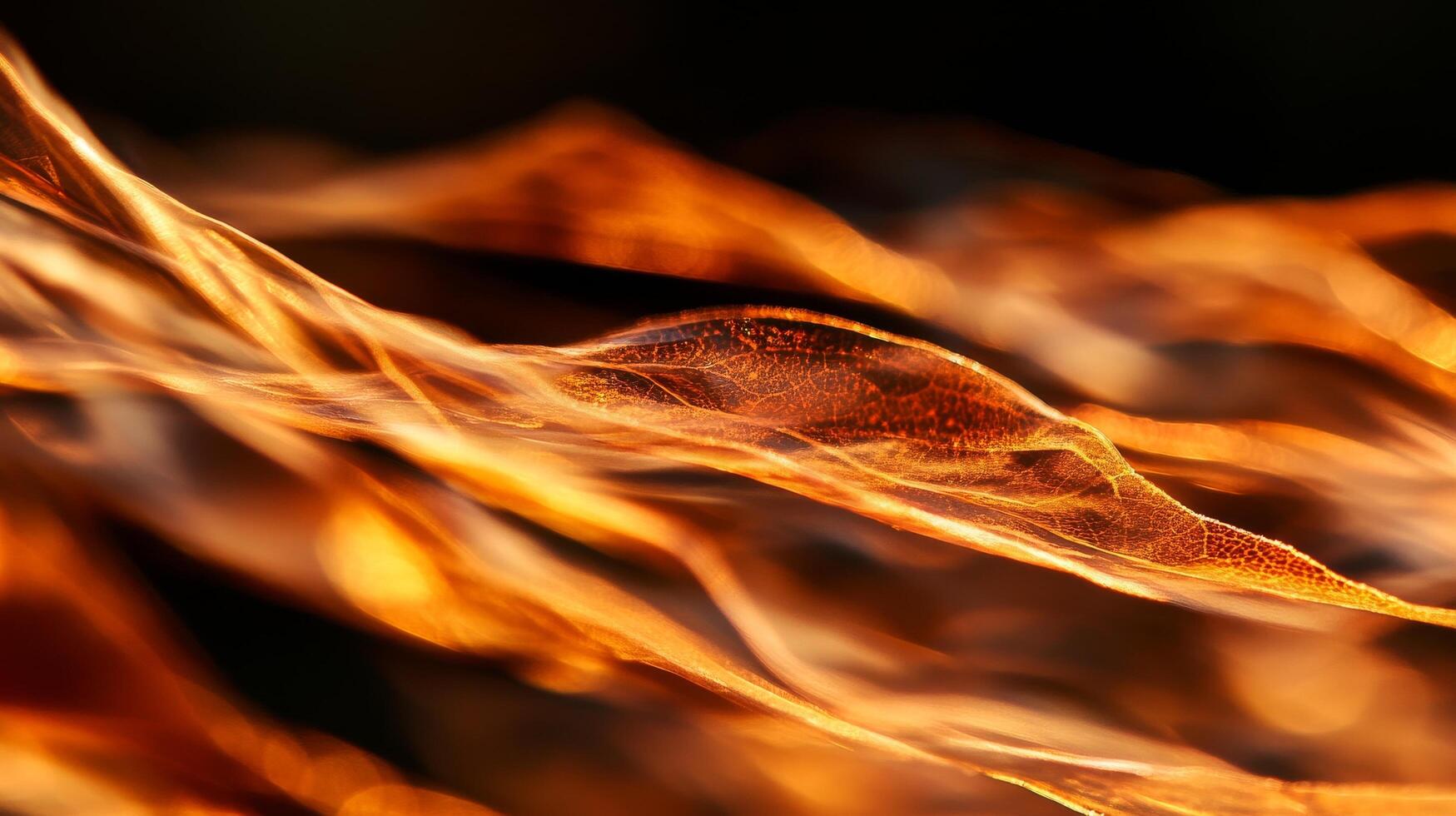 Abstract Patterns of Orange and Gold Waves Flowing Together in a Rhythmic Display of Light photo