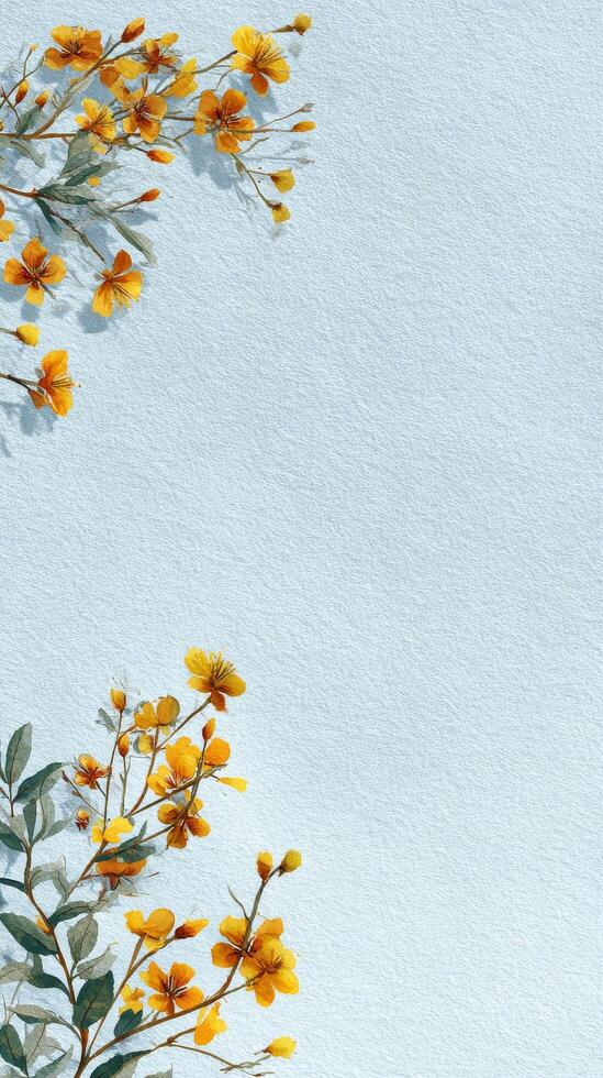 Bright Yellow Flowers Beautifully Arranged on a Textured Background for Artistic Decoration photo