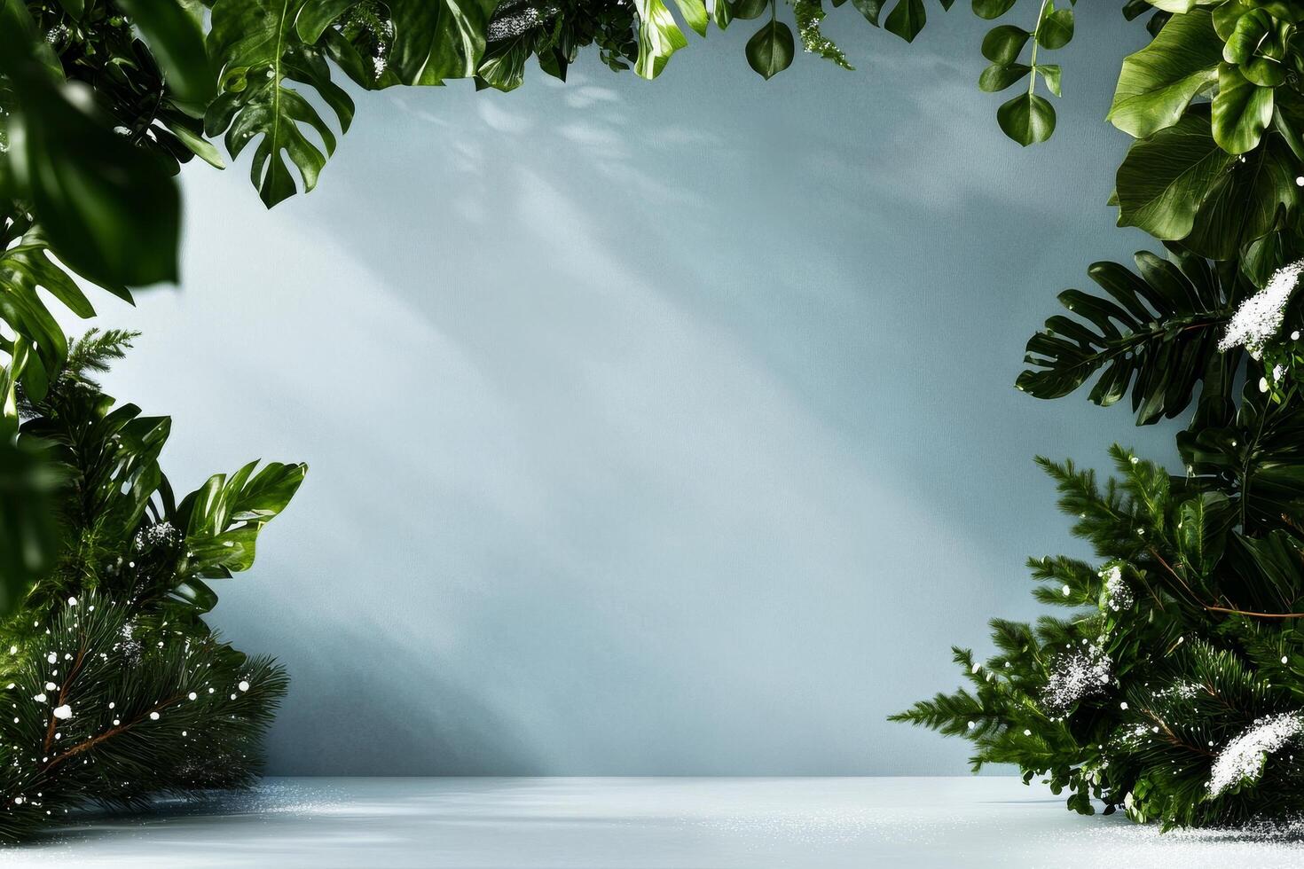 Lush Foliage Surrounds a Calm Backdrop, Enhancing the Peaceful Ambiance photo
