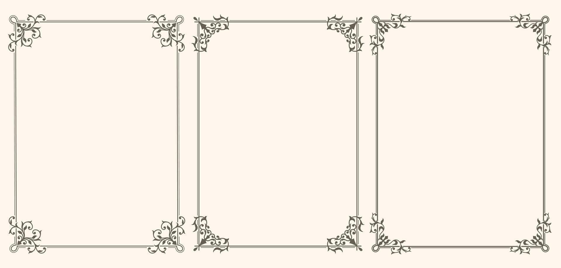 Decorative vintage frames vector
