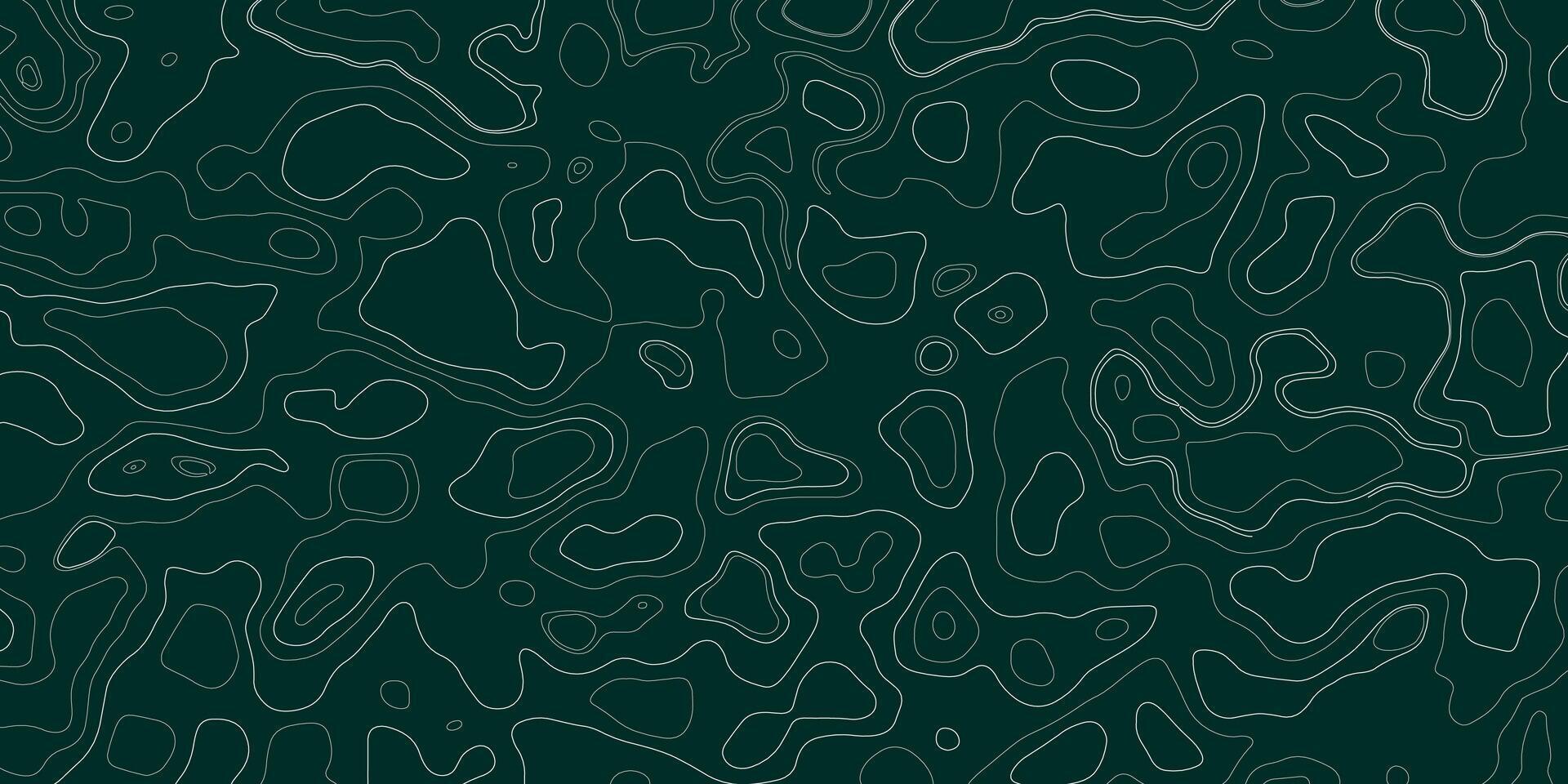 Unique abstract pattern creating a textured look with green and white contours in artistic design vector